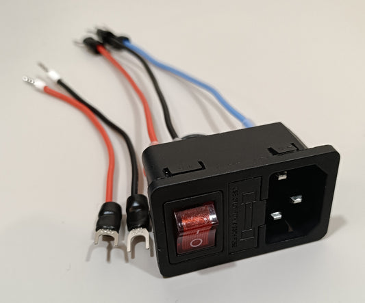 Rocker Switch AC-01B with Pre-Wired Cables and Built-In 10A Fuse